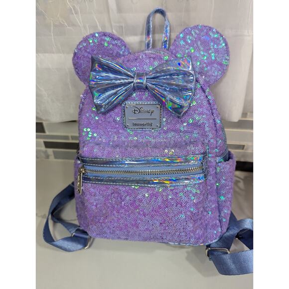 Loungefly Disney Exclusive Mini Backpack Sequin Celebration Excellent Condition - Picture 13 of 16